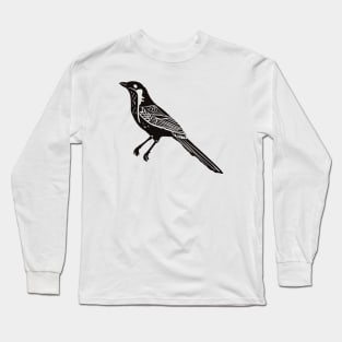 Vintage Inspired Linocut 8 Long Sleeve T-Shirt